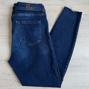 Kut from the Kloth Carlo Denim Blue Skinny Ankle Jeans with Stretch Size 10